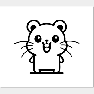 Joyful Hamster: Spreading Smiles with a Grin Posters and Art